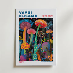 Yayoi Kusama Neon Mushroom Dream Poster