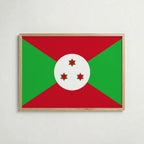 Burundi National Flag Poster – poster väggdekoration inredning – Affischer hos Bozetto