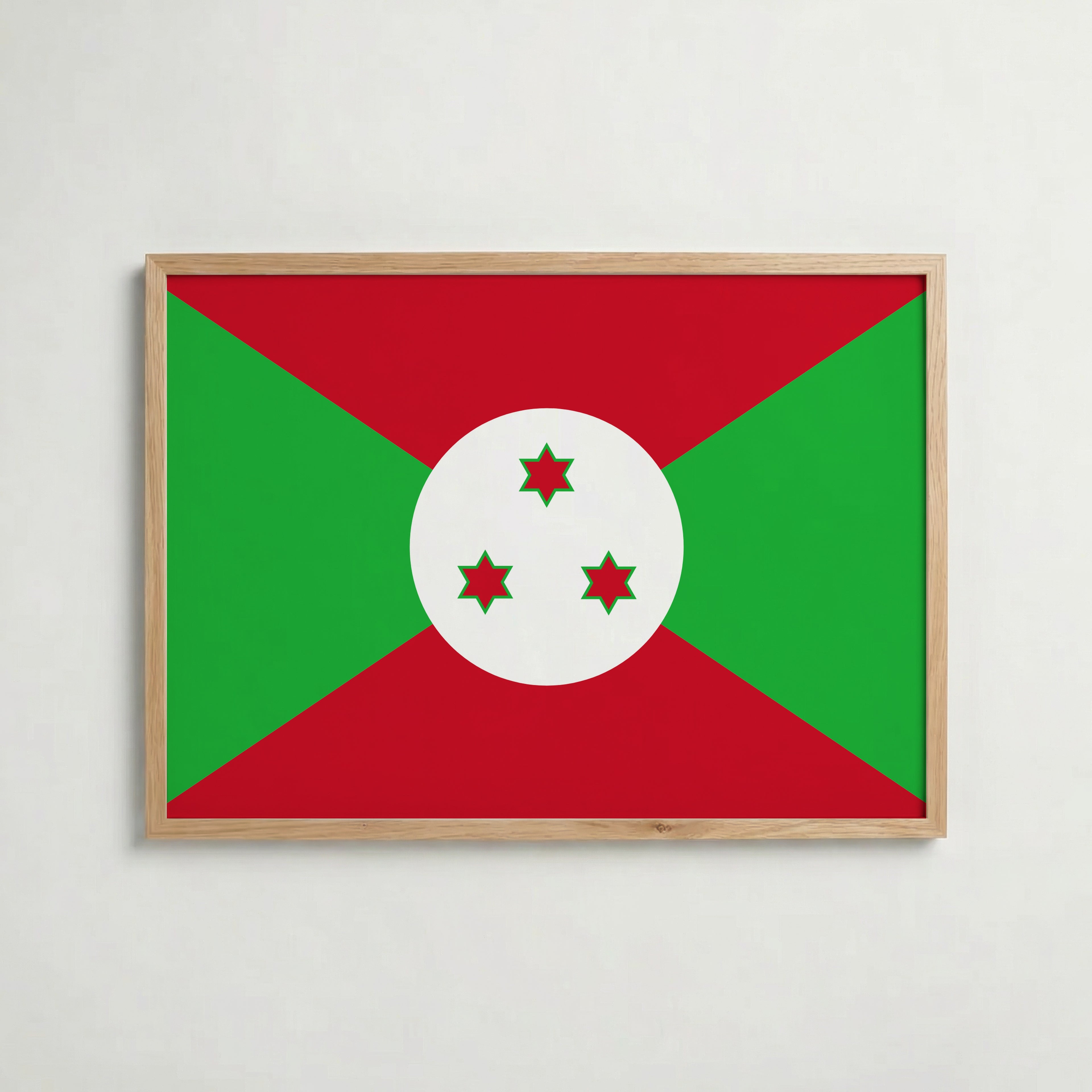 Burundi National Flag Poster – poster väggdekoration inredning – Affischer hos Bozetto