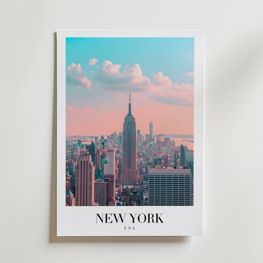 Skies Over Manhattan Poster