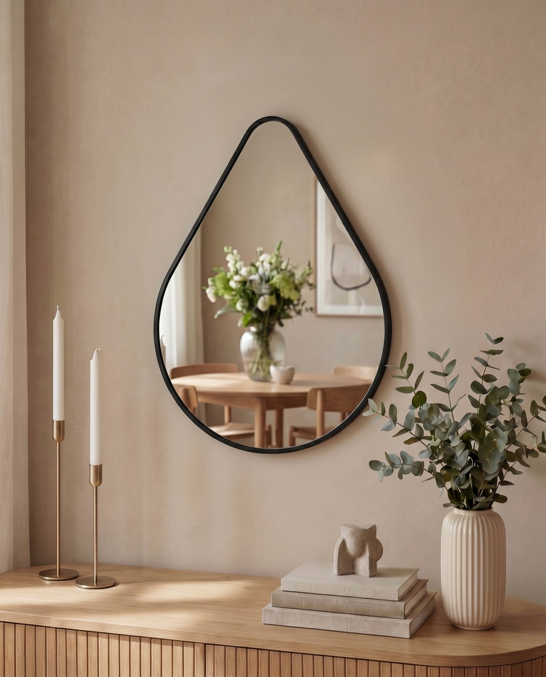 Vätternäs - Asymmetrisk water drop spegel 50×70 cm
