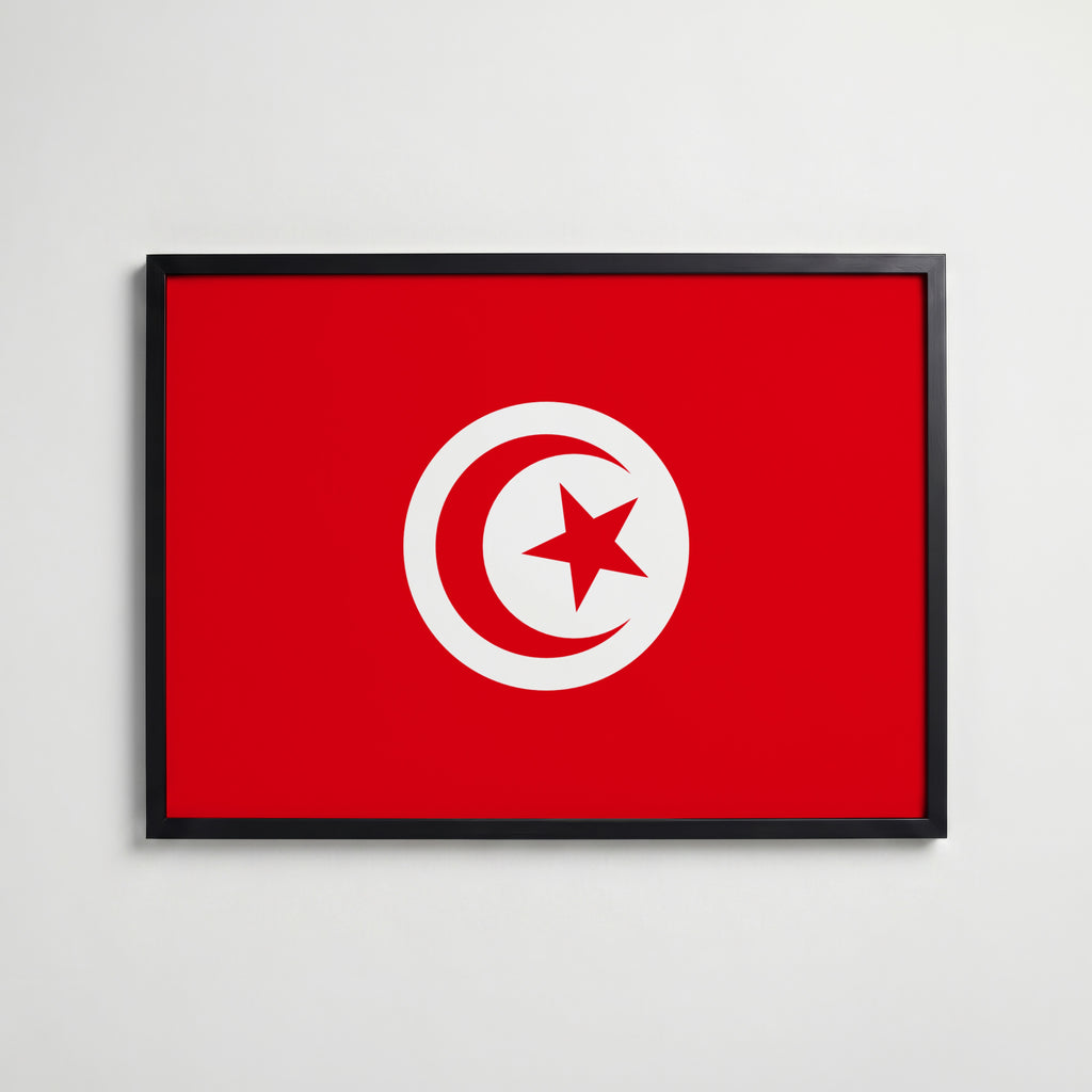 Tunisia National Flag Poster affisch – köp poster online – Bozetto väggdekoration