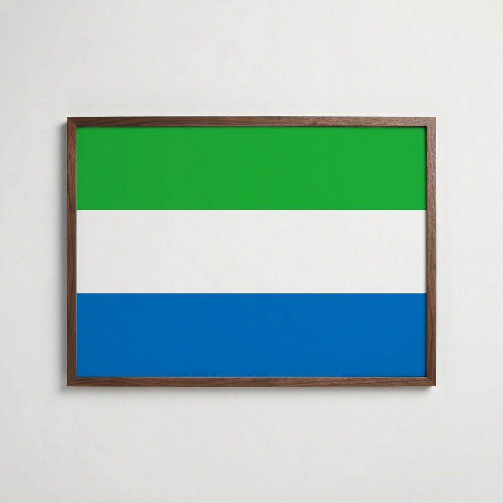 Sierra Leone National Flag Poster poster – väggdekoration för hemmet – köp hos Bozetto