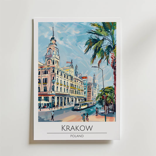 Krakow City Boulevard Poster
