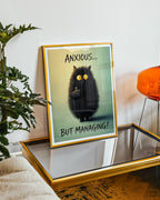 Anxious But Managing Poster – poster väggdekoration inredning – Affischer hos Bozetto