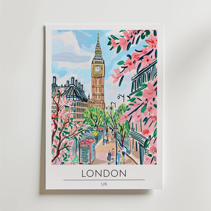 London Blossom Avenue Poster