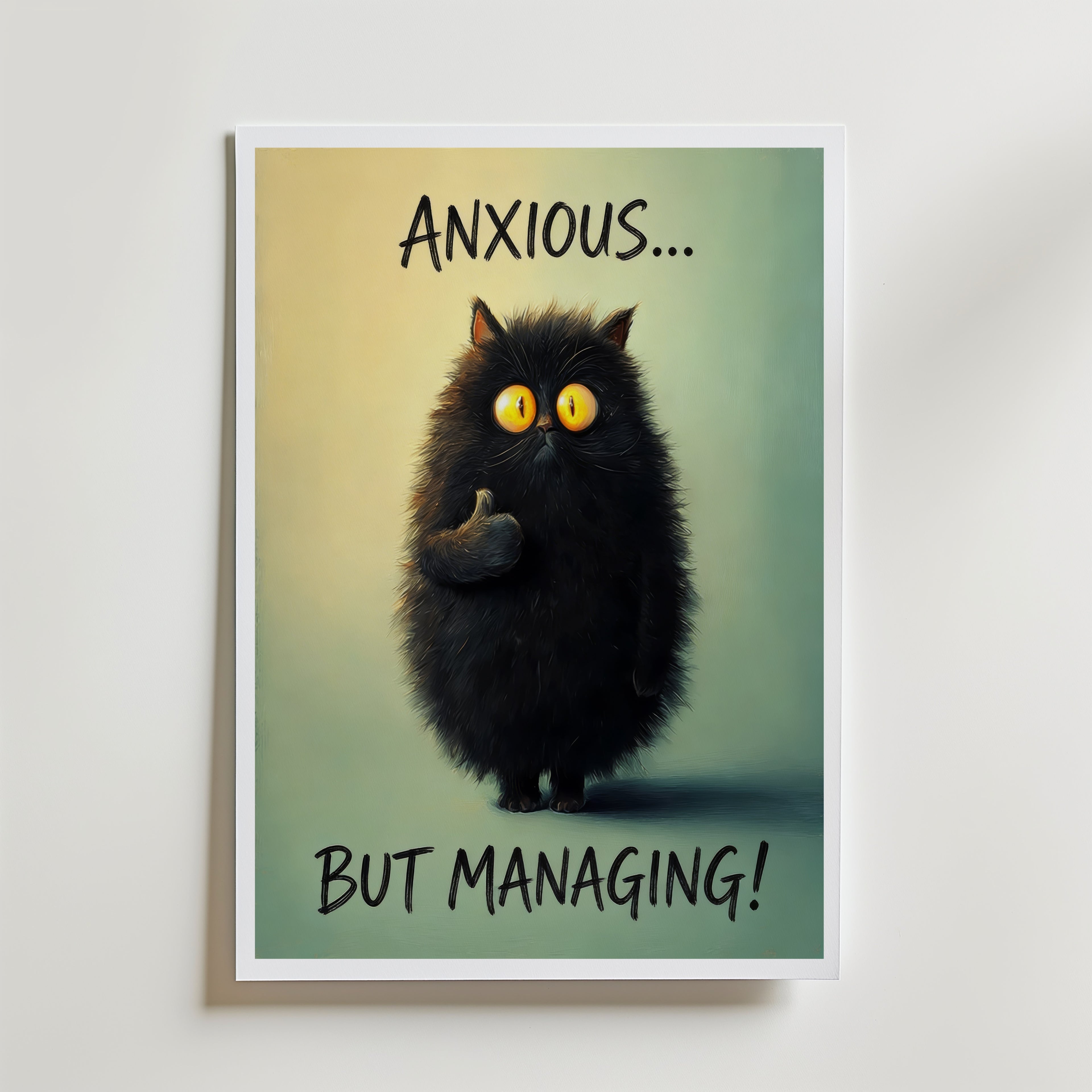 Anxious But Managing Poster affisch – poster till väggdekoration – köp online hos Bozetto