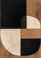 Abstract Brown Shapes Poster