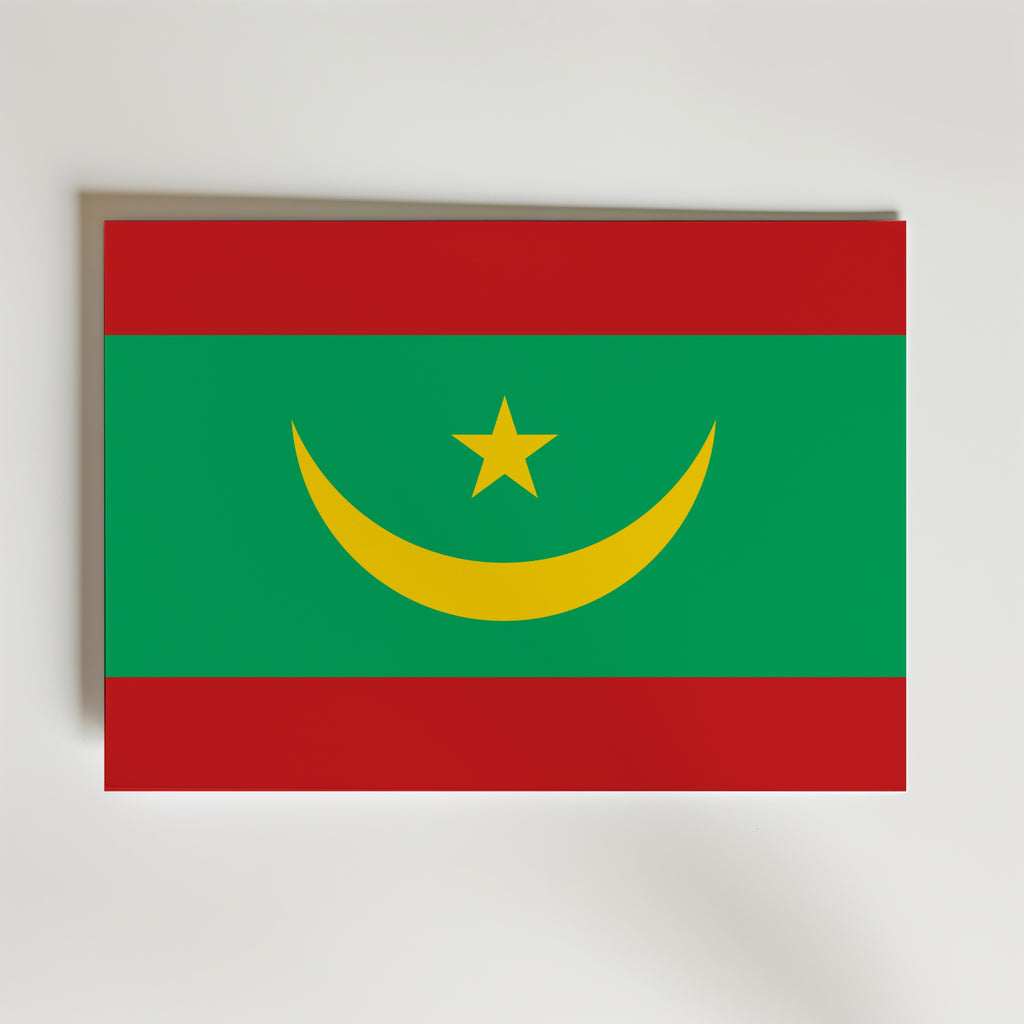 Mauritania National Flag Poster affisch – poster till väggdekoration – köp online hos Bozetto