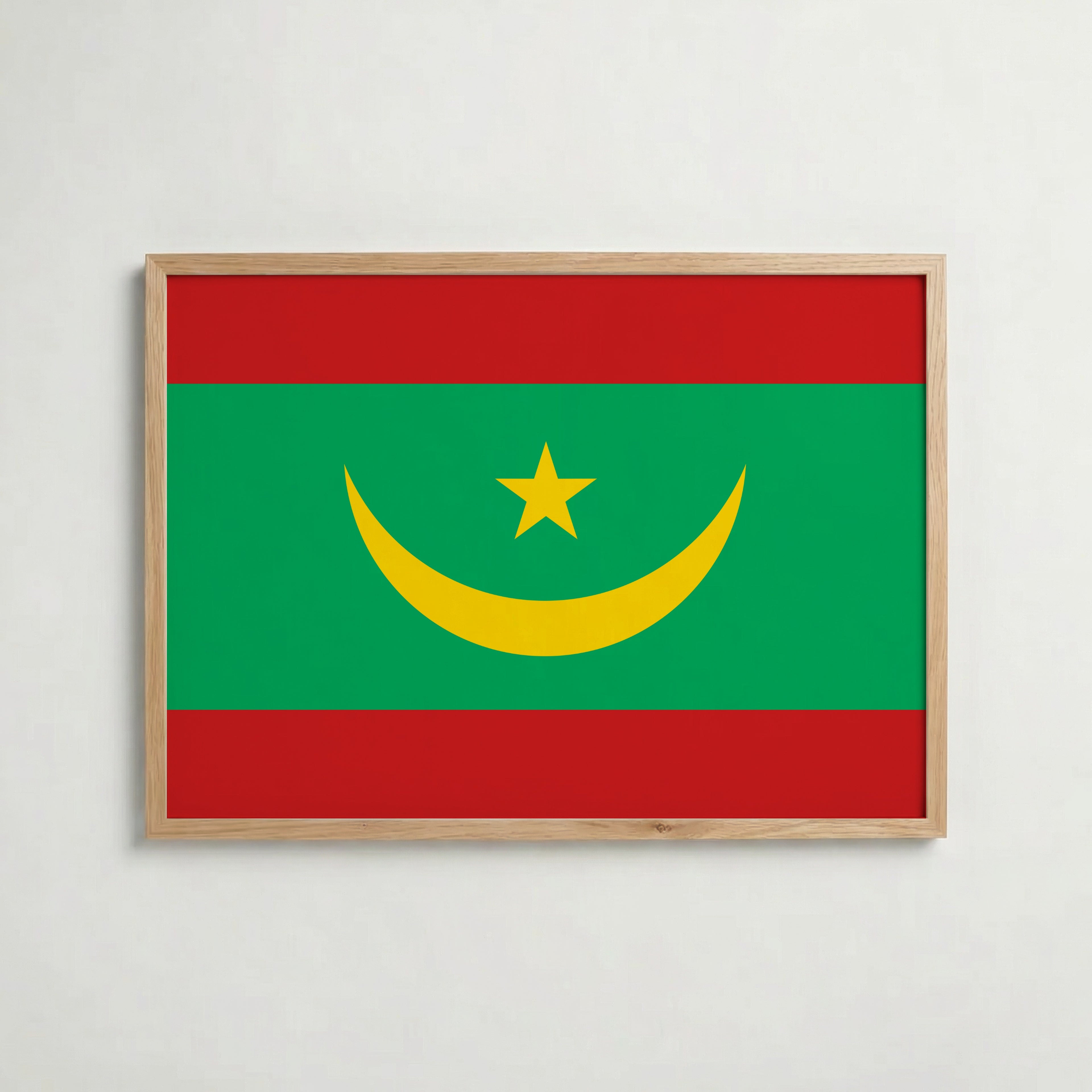 Mauritania National Flag Poster – poster väggdekoration inredning – Affischer hos Bozetto
