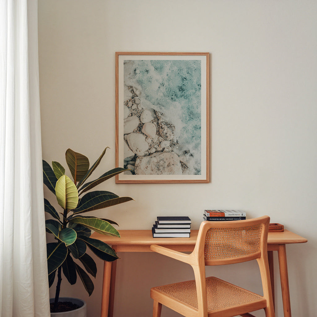 Ocean Pebble Flow Poster