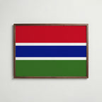 Gambia National Flag Poster poster – väggdekoration för hemmet – köp hos Bozetto