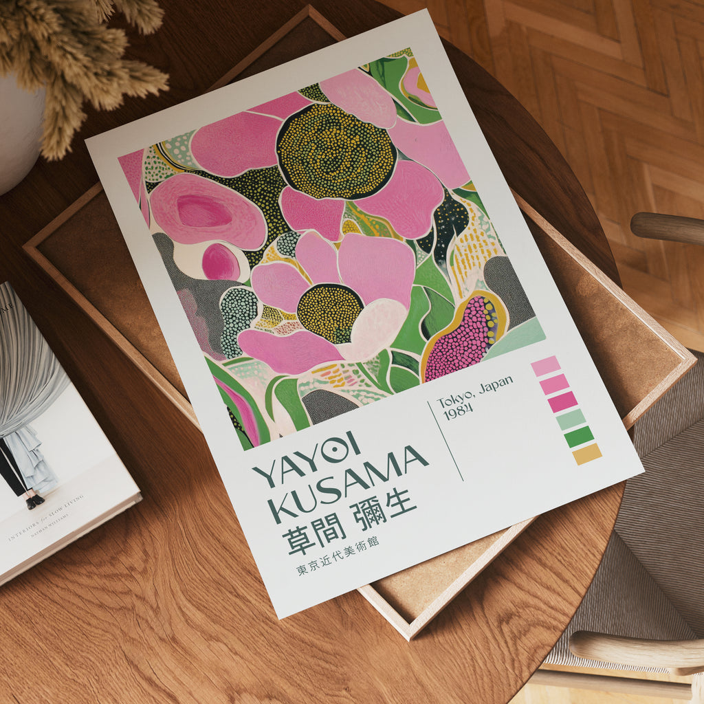 Yayoi Kusama Pink Bloom Poster