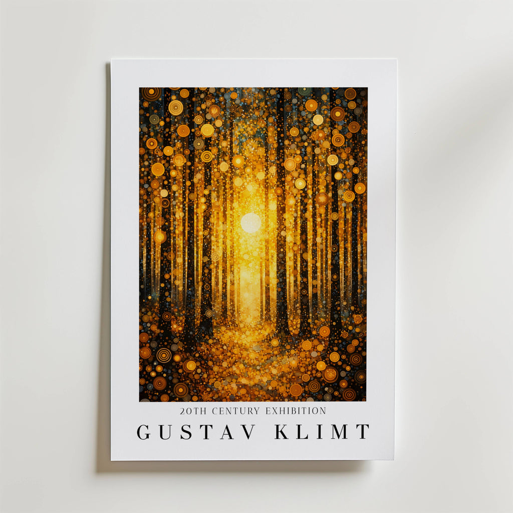 Gustav Klimt Golden Forest Radiance Poster affisch – poster till väggdekoration – köp online hos Bozetto