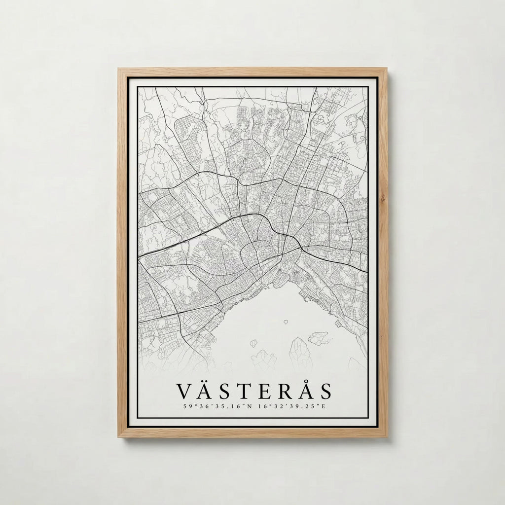 Västerås Karta Poster