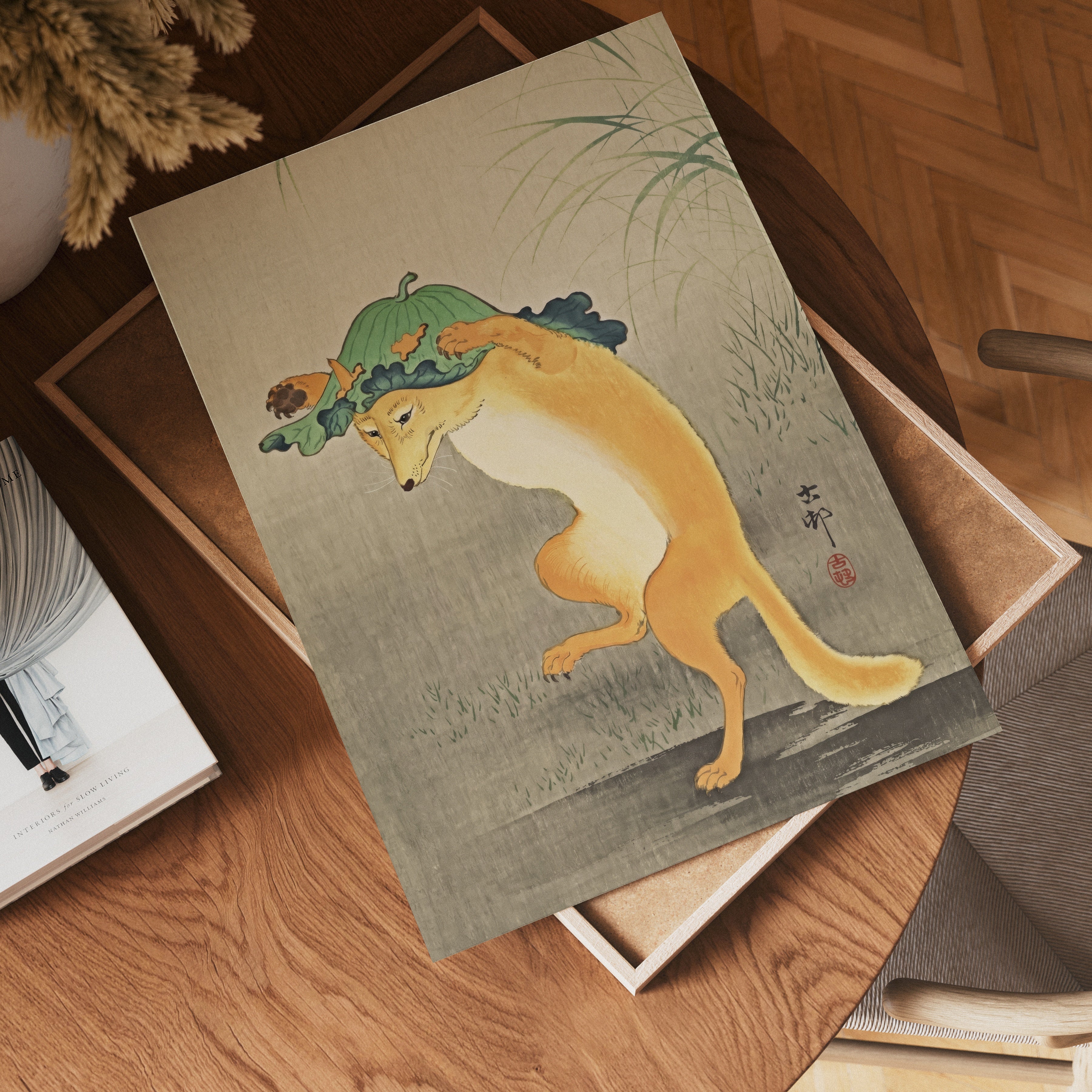 Dancing Fox Ohara Koson Poster – modern väggdekoration – köp poster online Bozetto
