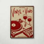Vinyl & Vino Poster