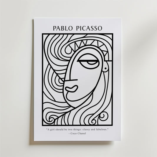 Picasso Minimal Muse Poster