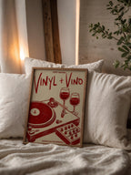 Vinyl & Vino Poster