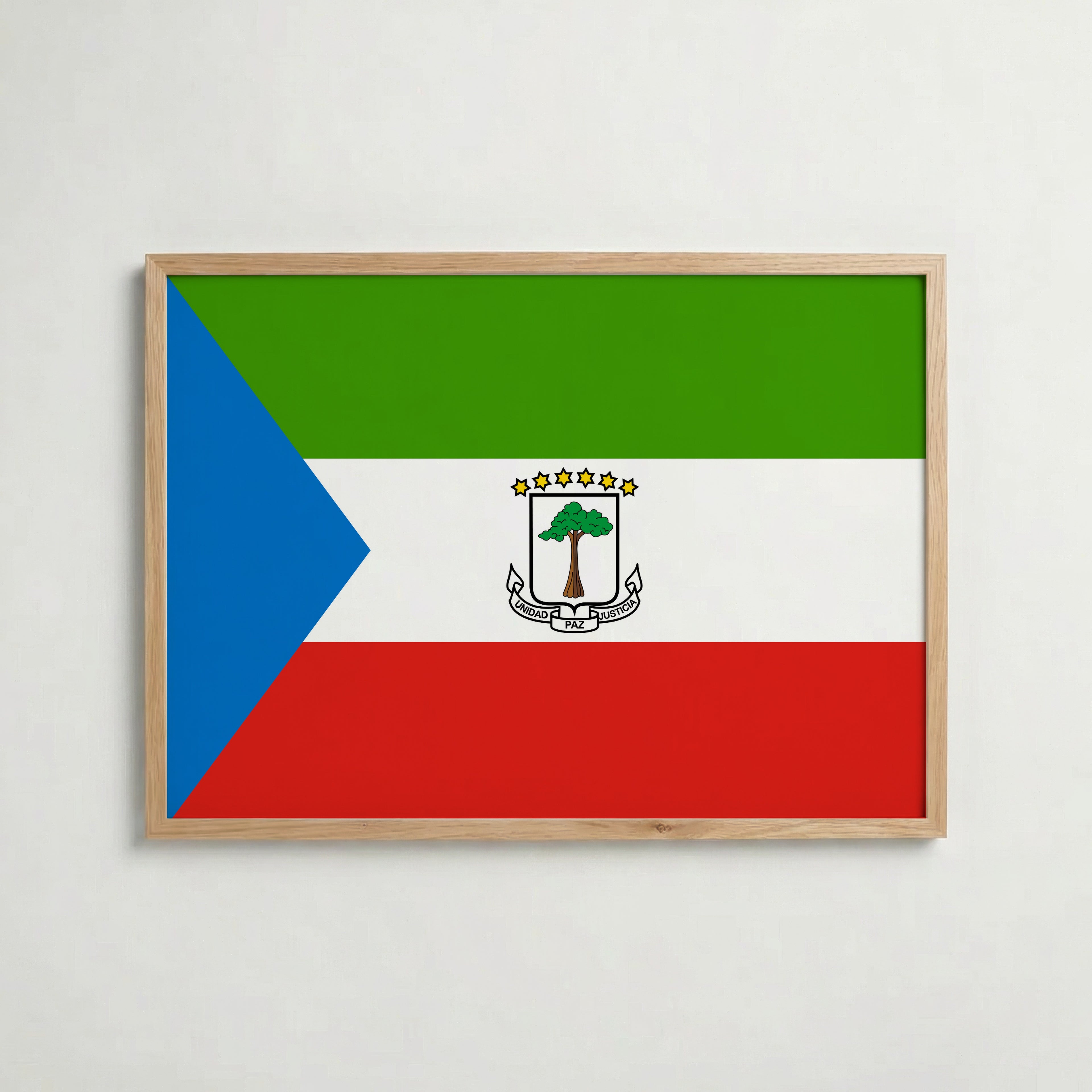 Equatorial Guinea National Flag Poster – poster väggdekoration inredning – Affischer hos Bozetto