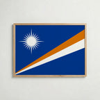 Marshall Islands National Flag Poster – poster väggdekoration inredning – Affischer hos Bozetto