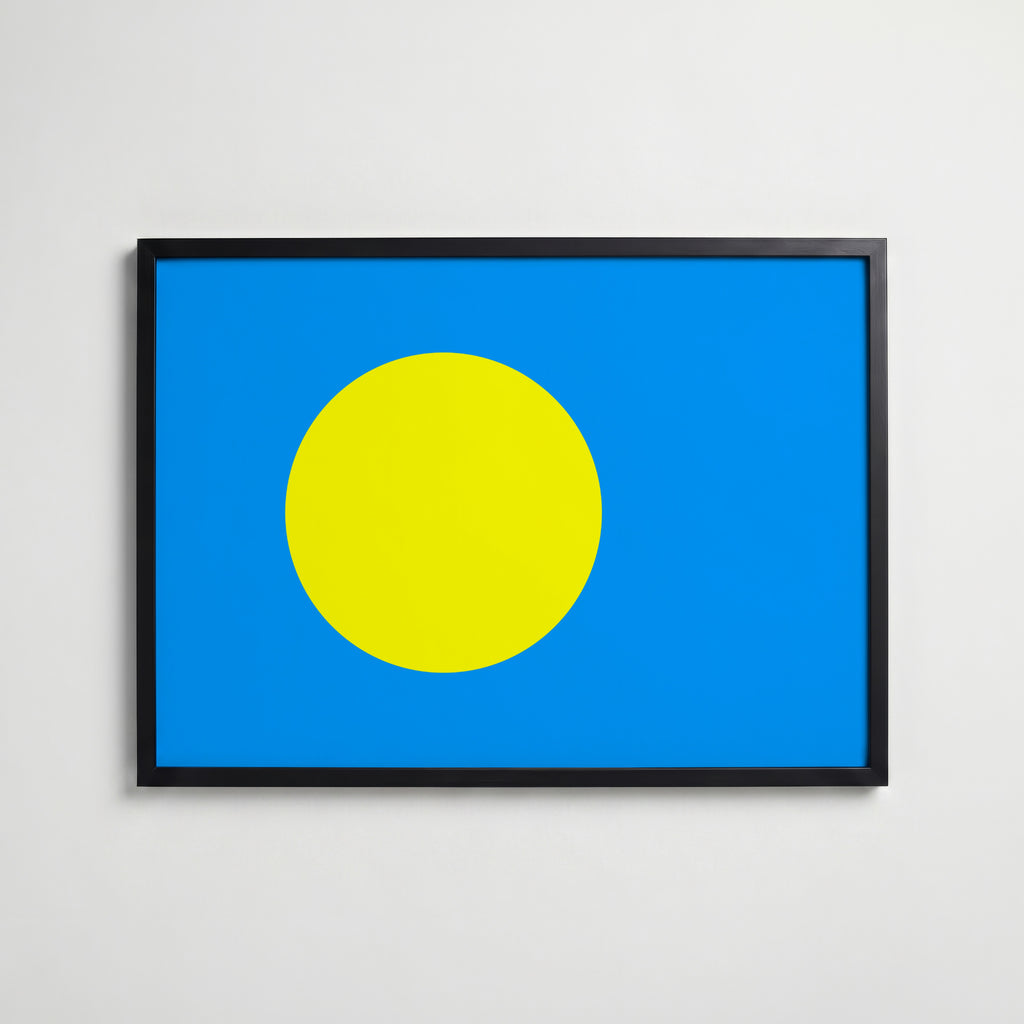 Palau National Flag Poster affisch – köp poster online – Bozetto väggdekoration