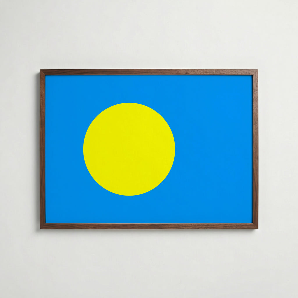 Palau National Flag Poster poster – väggdekoration för hemmet – köp hos Bozetto
