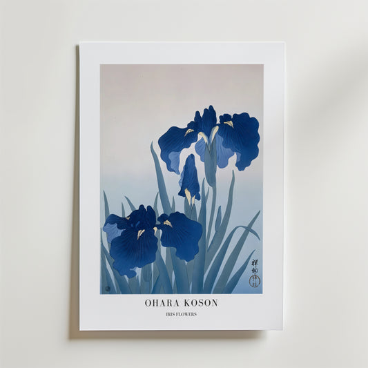 Iris flowers Ohara Koson Poster