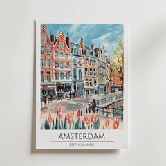 Amsterdam Tulip Canal Poster