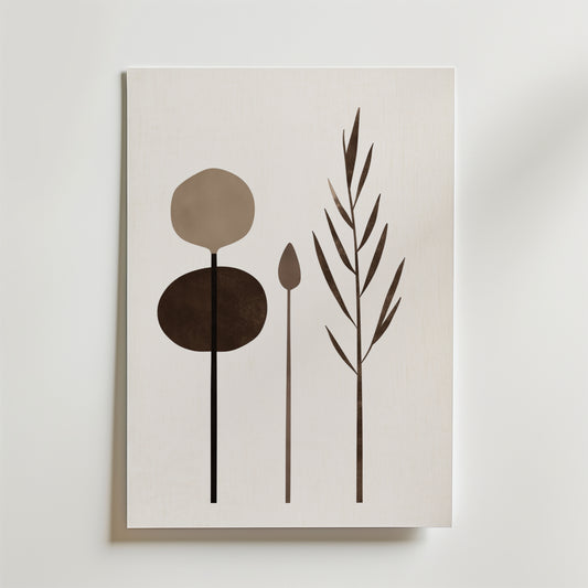 Abstract Garden Shapes Poster
