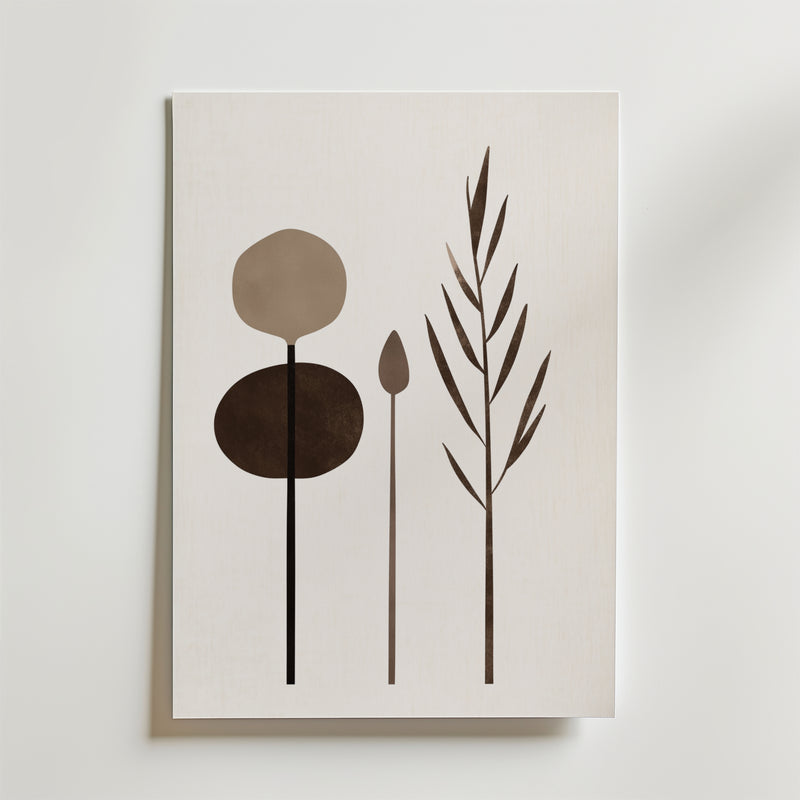 Abstract Garden Shapes Poster