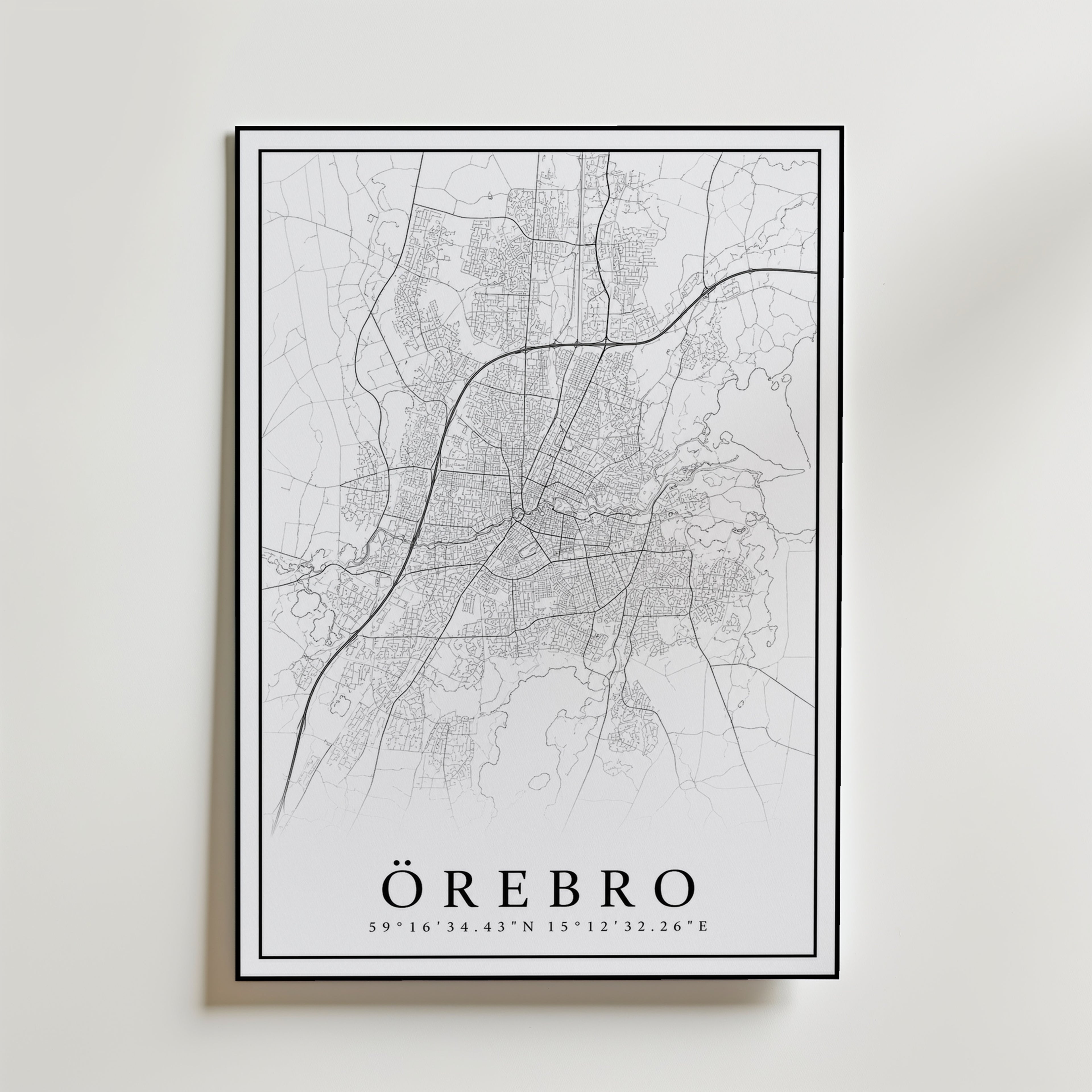 Örebro Karta Poster