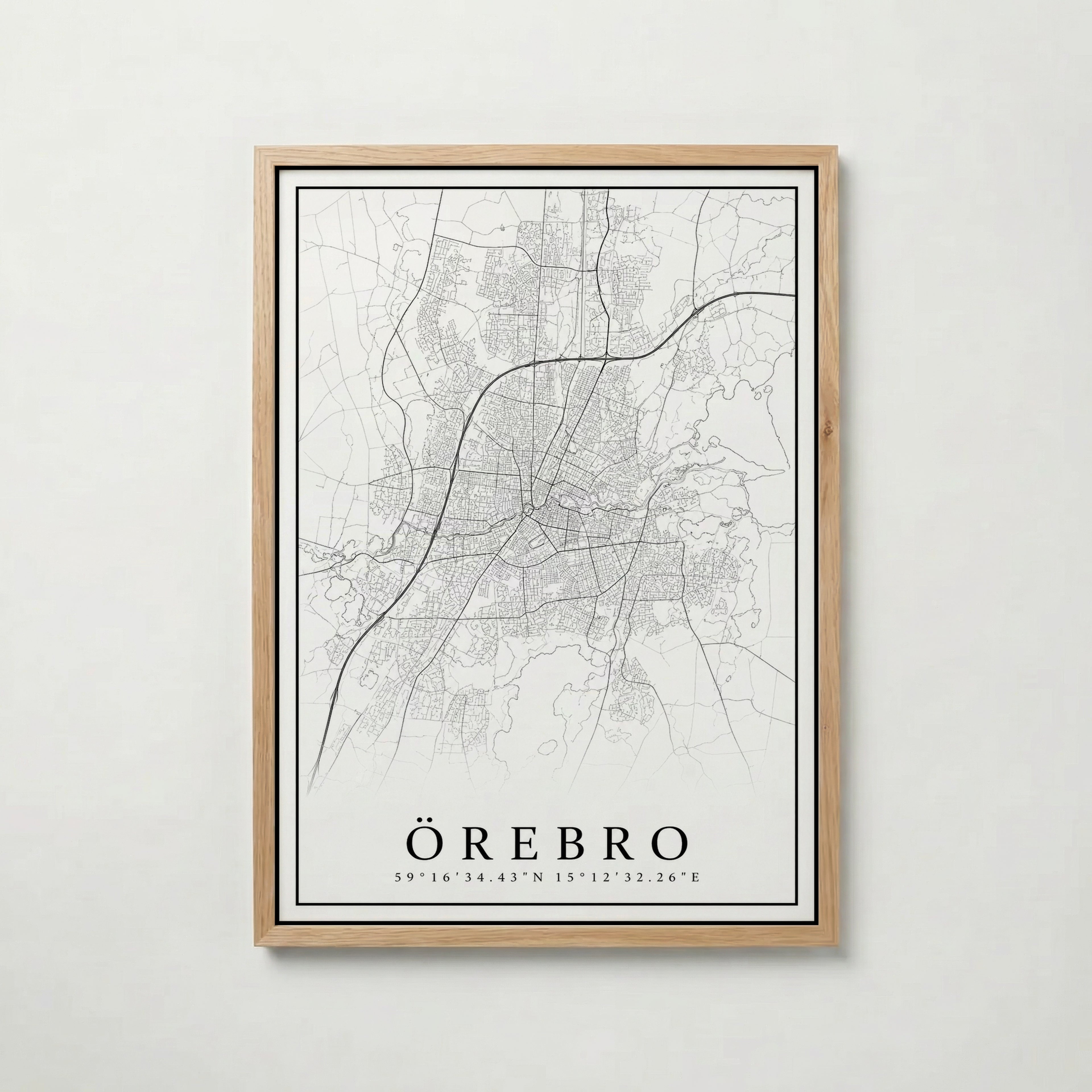 Örebro Karta Poster