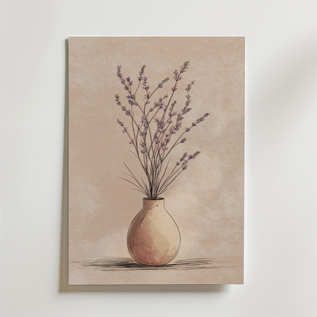 Lavender Calm Vase Poster