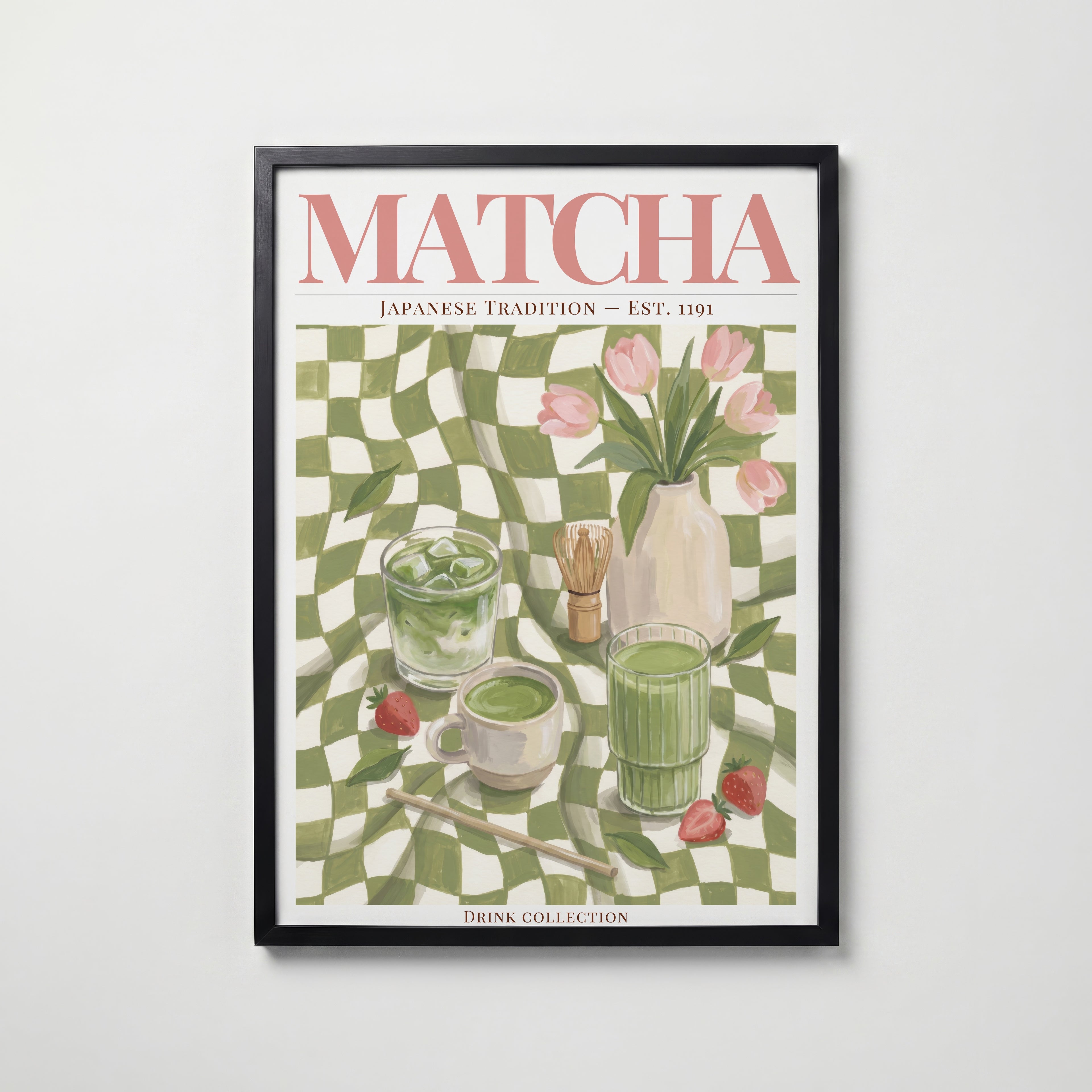 Matcha Poster affisch – stilren väggdekoration – Bozetto posters