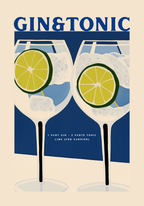 Gin & Tonic Cocktail Poster