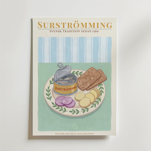 Surströmming – stilfullt konsttryck från Bozetto, tryckt på matt finpapper i hög tryckkvalitet