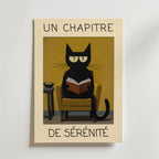 Quiet Reading Cat Poster