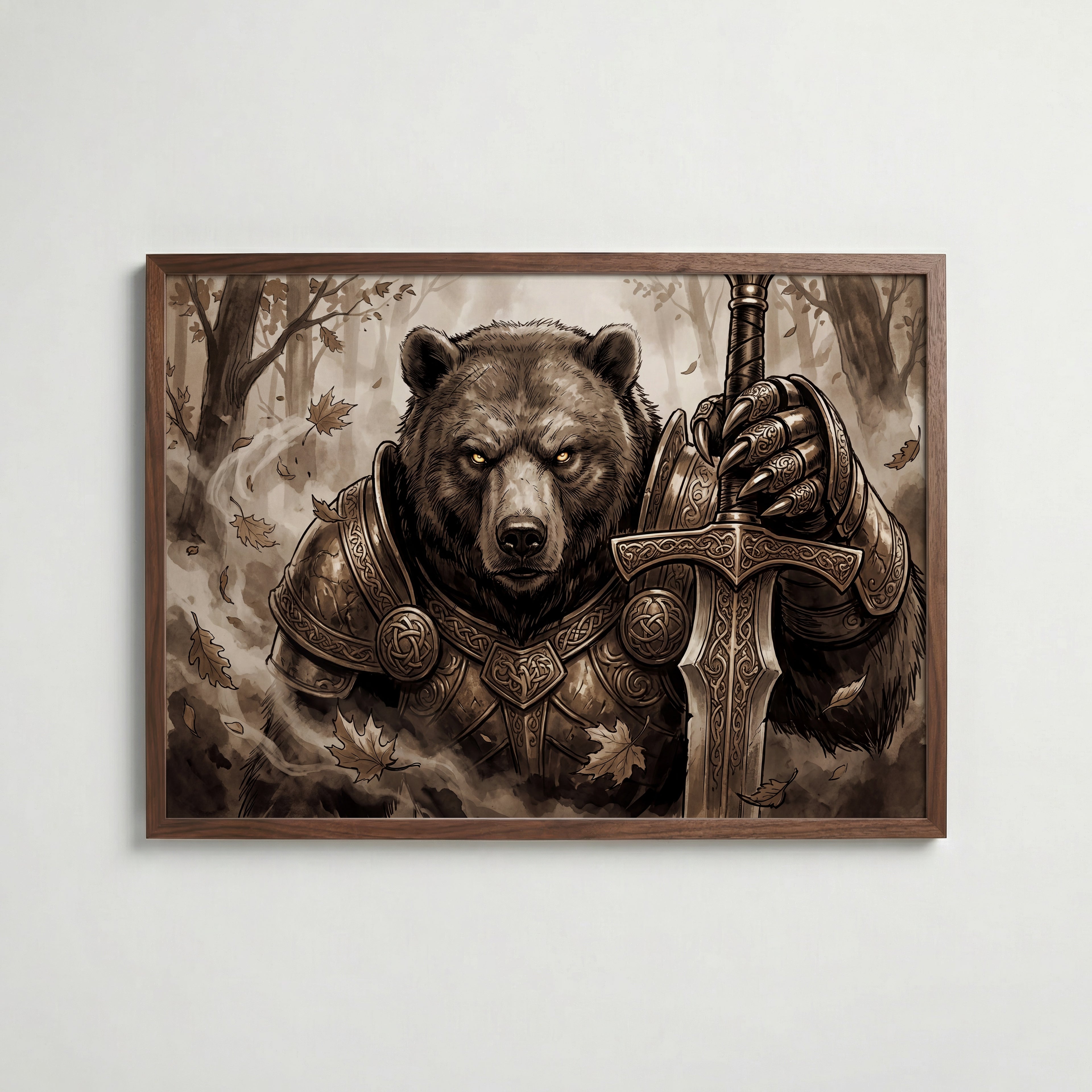 Bear Knight Poster i hemiljö