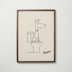 Pablo Picasso Whispering Bathroom Dog Poster
