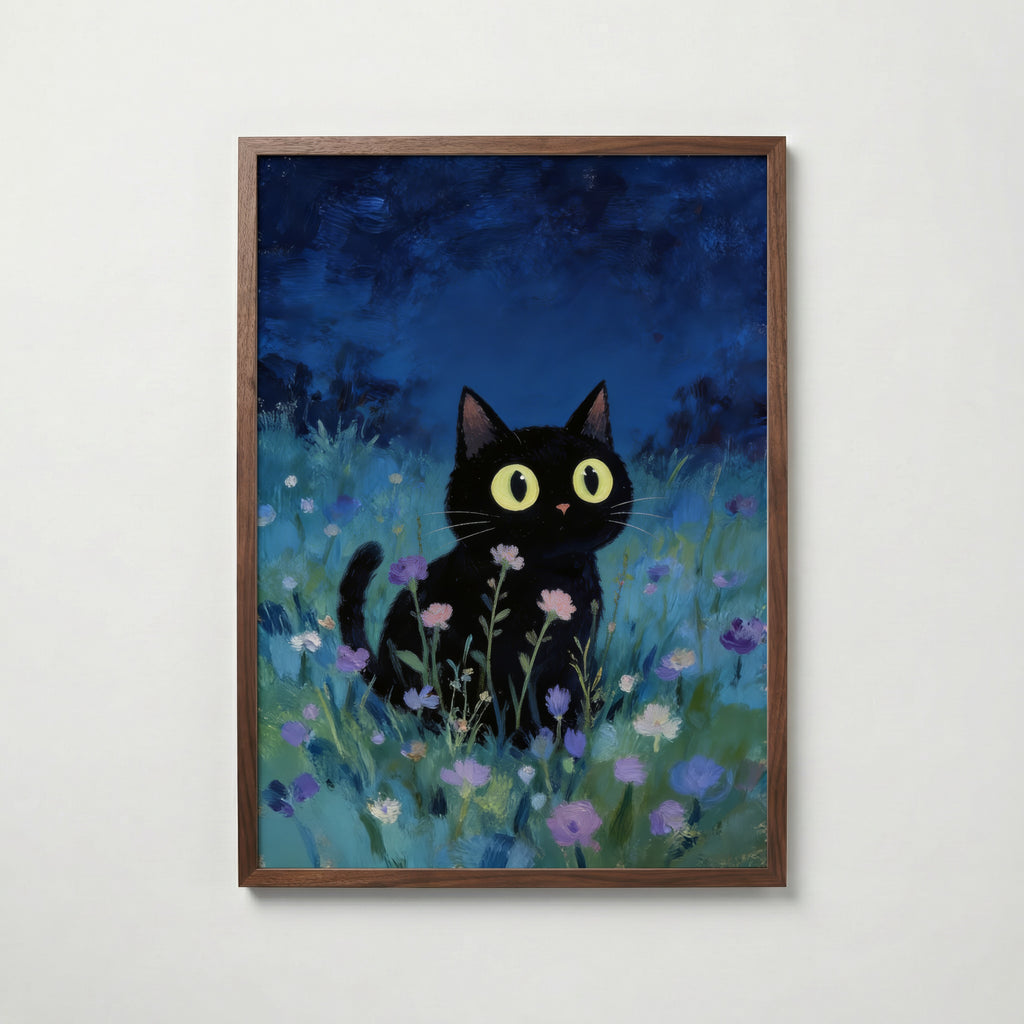 Blue Hour Cat Poster