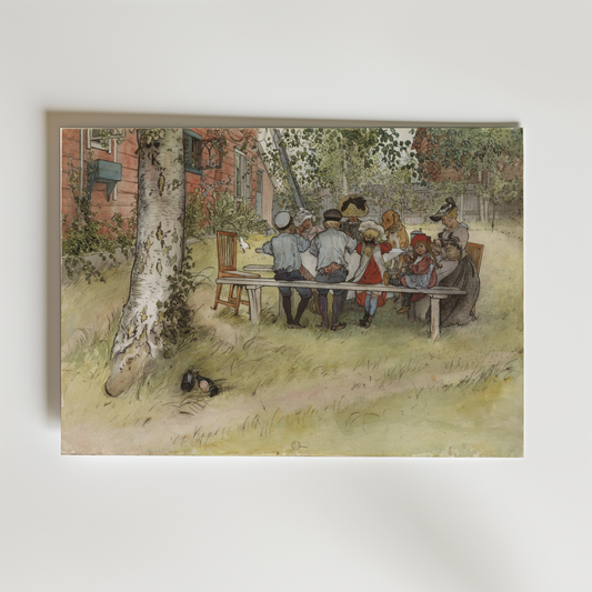 Carl Larsson Breakfast under the Big Birch Poster