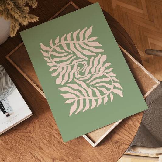 Leaf Swirl Poster