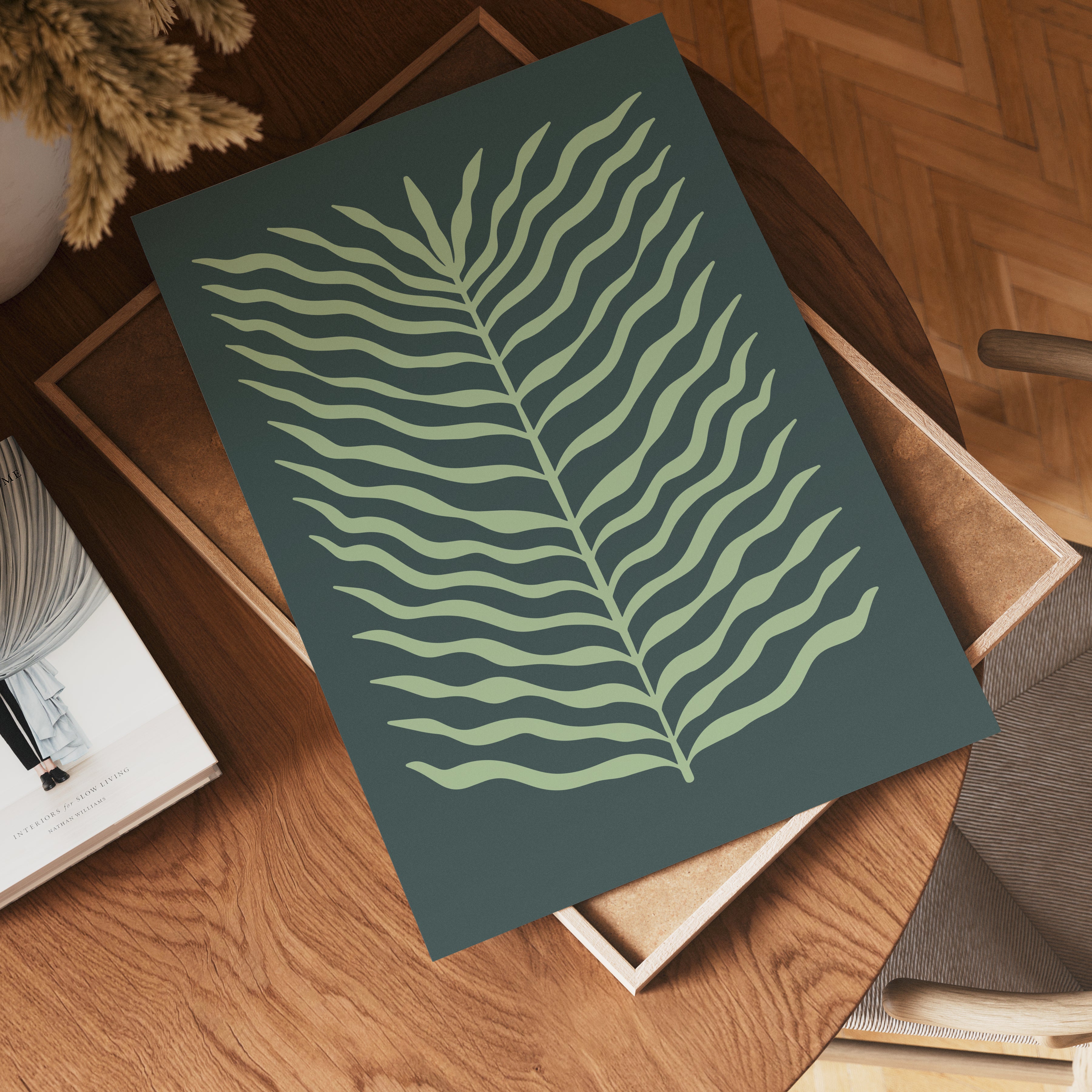 Green Leaf Flow Poster