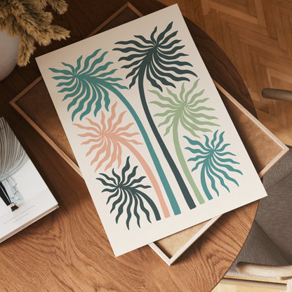 Pastel Palms Poster