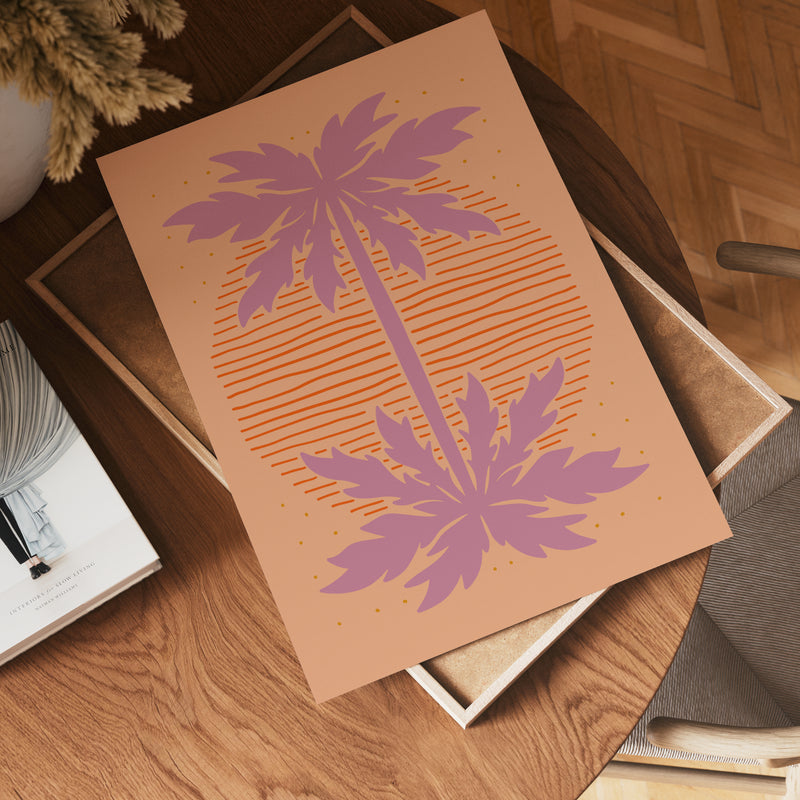 Mirrored Palms Poster