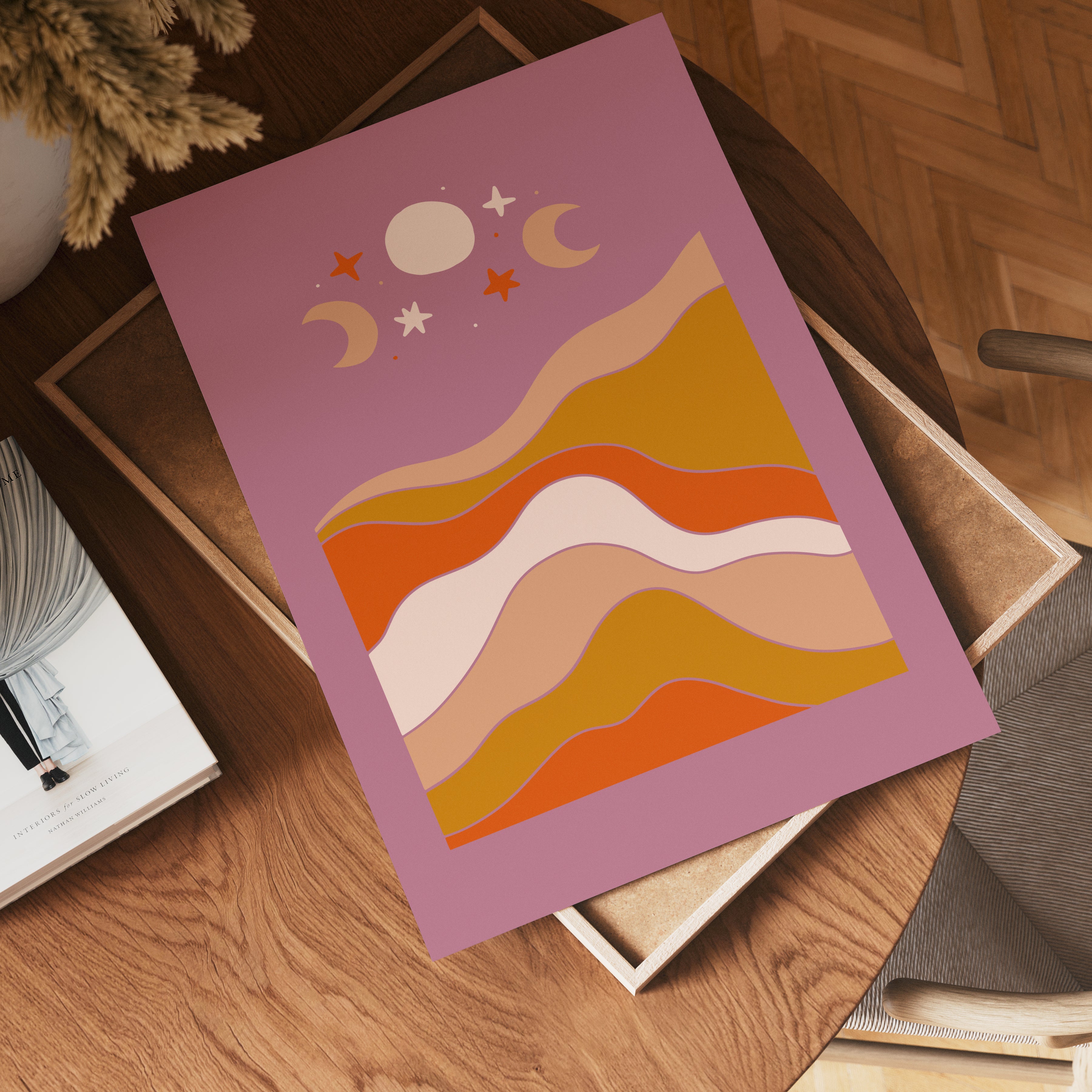 Desert Moonscape Poster