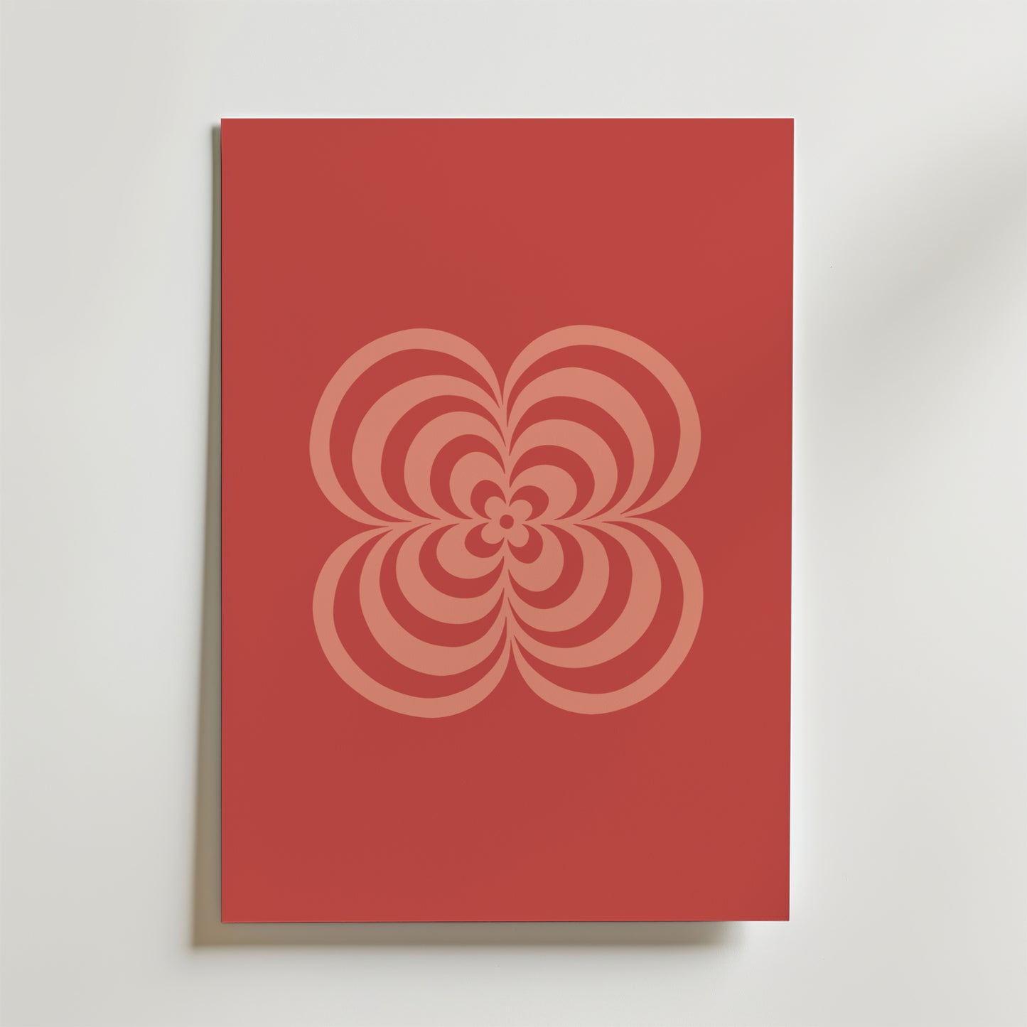 Retro Bloom Red Poster
