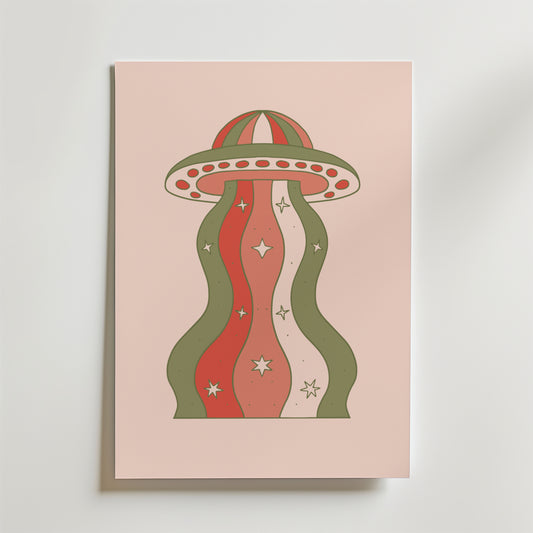 Wavy Mushroom Poster