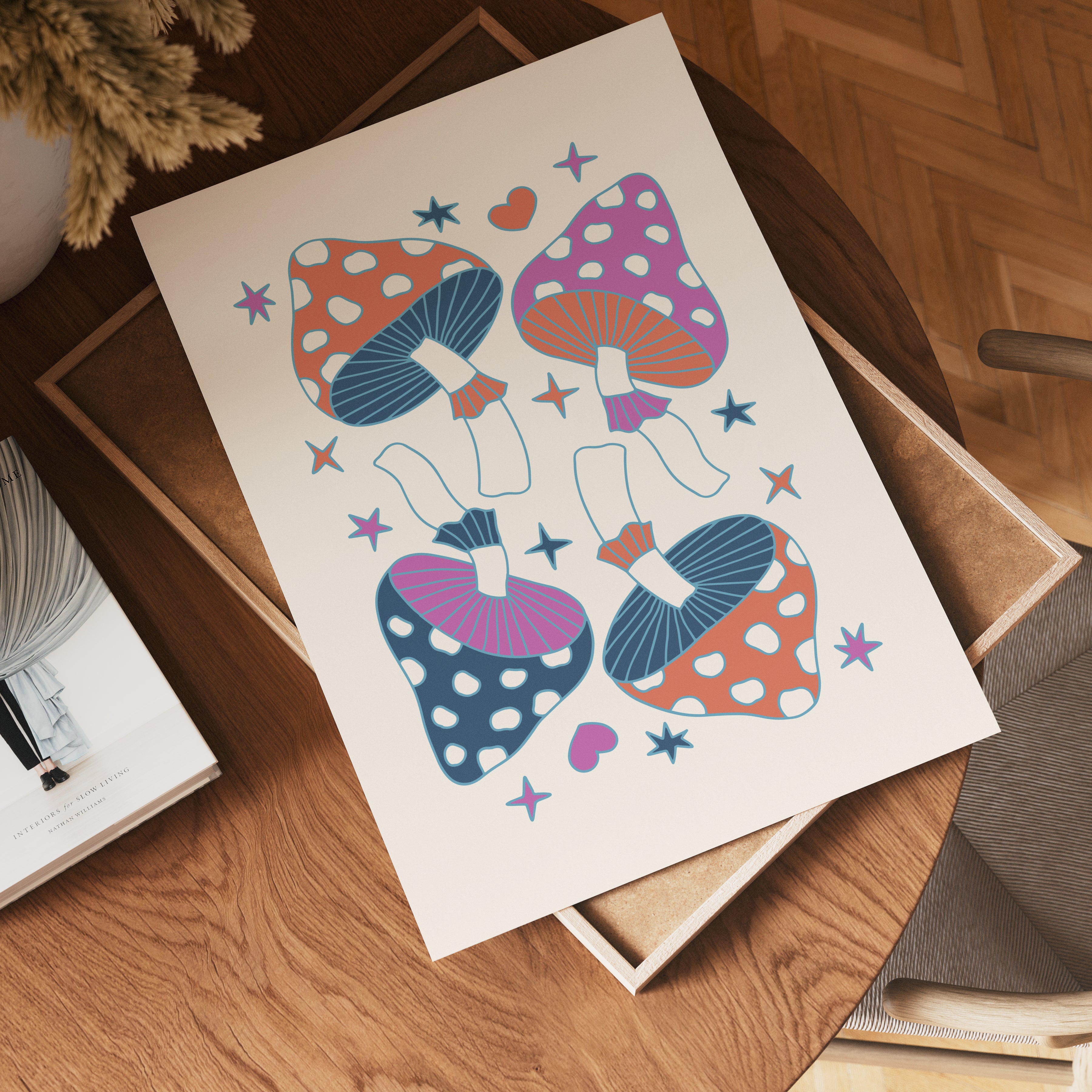 Purple Mushroom Harmony Poster